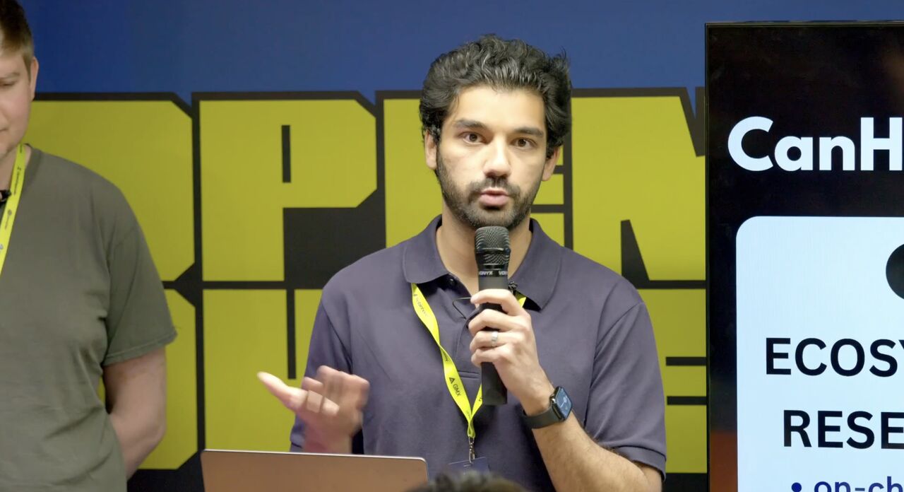 Wazarat presenting Agentic Integration in DeFi at Arbitrum Open House, London